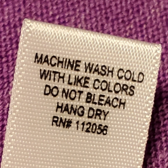 Zenana Brushed Melange Hacci Long Sleeve Sweater Mock Neck Relaxed Violet L/XL - Picture 6 of 7